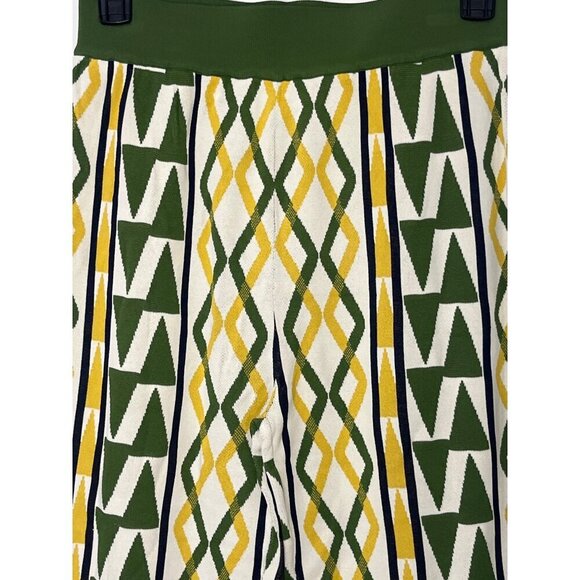 Misa Los Angeles Rialta Pants in Limoncello Geo Large New Womens Knit Trousers - Picture 6 of 14